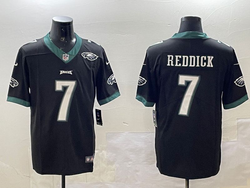 Men Philadelphia Eagles #7 Reddick Black 2025 Nike Vapor Limited NFL Jersey style 4
